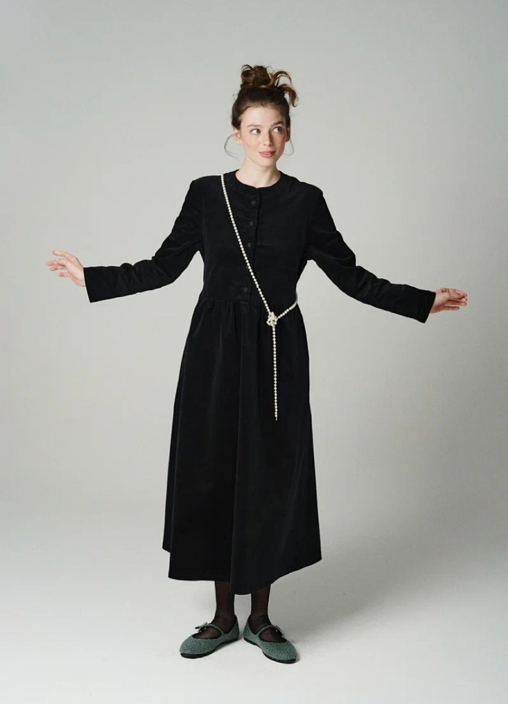 Платье оверсайз из вельвета, "Маска"