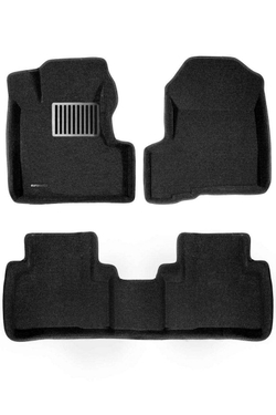 Коврики салона для HONDA CR-V (2006-2012) Euromat 3D Lux черные. Арт. EM3D-002606