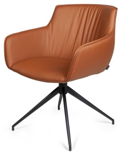 Полукресло крутящееся Sofia, экокожа soft-touch, терракот