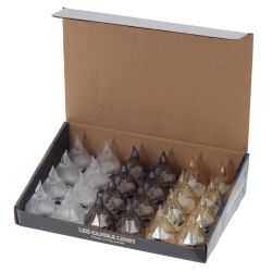 GAEM Изделие декоративное "Свеча" (подсветка, 3xLR41) (блок микс 24шт), D 3.5 см, L3,5 W3,5 H5 см, 3в.