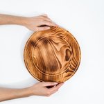 Деревянная плоская тарелка Art of Siberia из сибирского кедра серии Аристократ T140