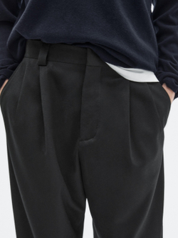 Massimo Dutti Фланелевые брюки из шерсти, черный