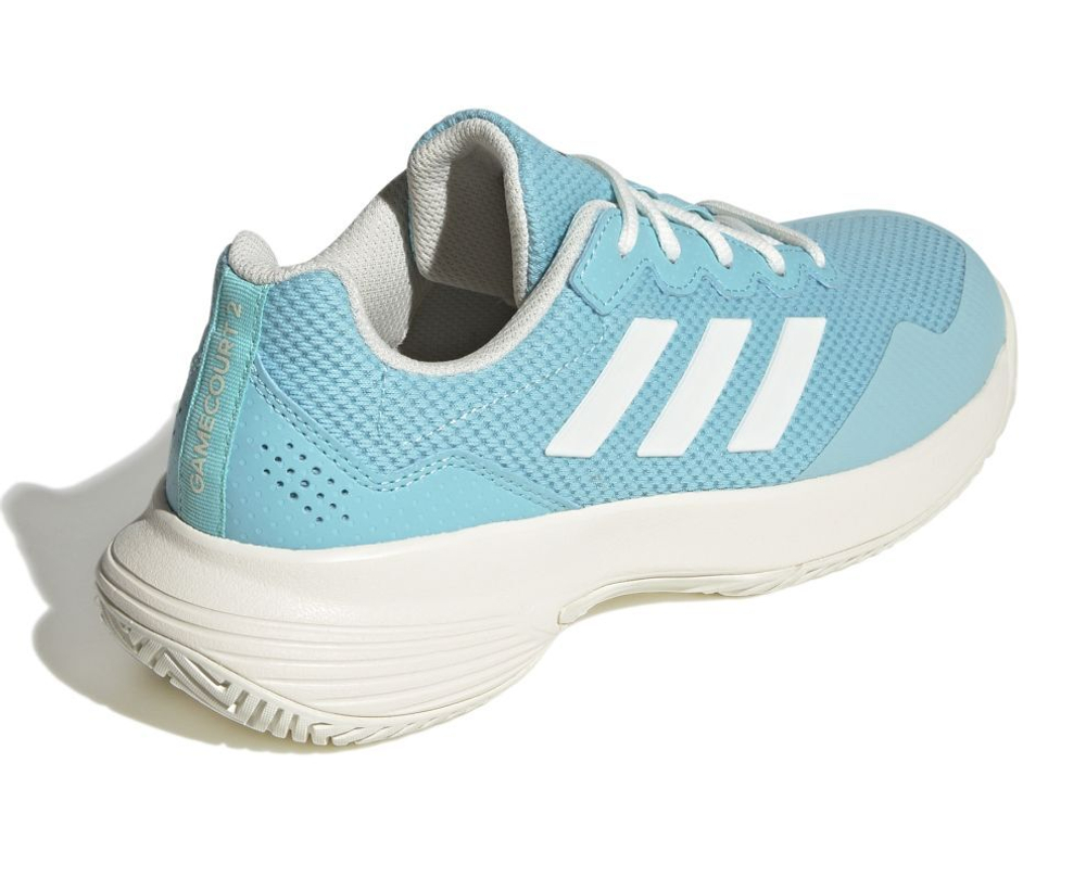 Женские Кроссовки теннисные Adidas GameCourt 2 W - light aqua/off white/bright red