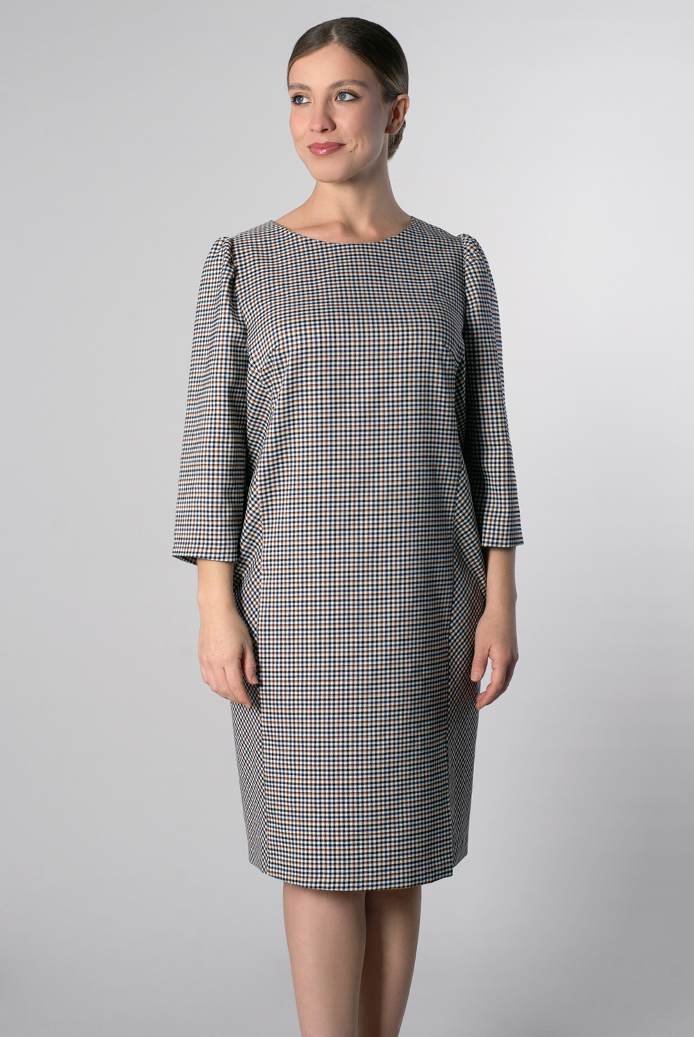 Платье женское 3567ВПА, клетка #412Кла053567ВПА
