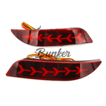 Катафоты LED в задний бампер на LADA PRIORA 2 с узором "Y"