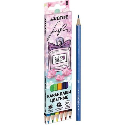 Карандаши цвет.  6цв  deVENTE  Perfume"   2М, шестигранные