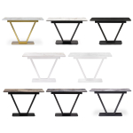 Керамический стол Woodville Бугун 120(160)х80х77 черный мрамор, черный