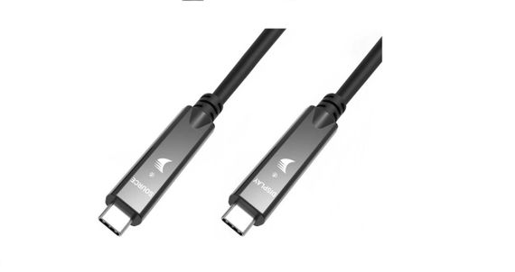 Wyrestorm CAB-UAOC-USBC-10 - активный оптикомедный кабель USB-C/USB-C, 4К60 Alt mode, DP2.1+USB2.0 или DP1.4+USB3.2 2x2 20G, PD 60Вт, 10м