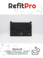 Верхняя панель с клавиатурой (топкейс) для ноутбука Lenovo ThinkPad E14 Gen 2 20T6,20T7 раскладка - русская, без подсветки, с фингерпринтом, черный (5M10Z27309), оригинал
