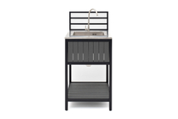 Модуль уличной кухни из алюминия БЕЙС (мойка из нержавеющей стали)