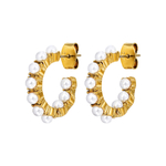 Серьги Dyrberg Kern RAQUEL SG WHITE PEARL 470114