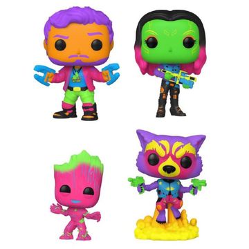 Фигурка Funko POP! Bobble Marvel Guardians Of The Galaxy 2 (Black Light) (Exc) 4PK 69111