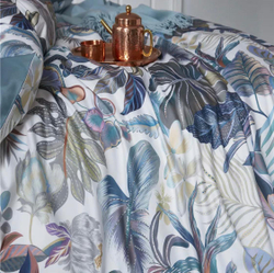 Комплект постельного белья ZEPHYR HOME ЕВРО пг. Мако-Сатин,Египетский хлопок Голубой