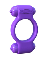 Фиолетовое эрекционное кольцо с 2 виброэлементами Magic Touch Couples Ring (Цвет: фиолетовый)