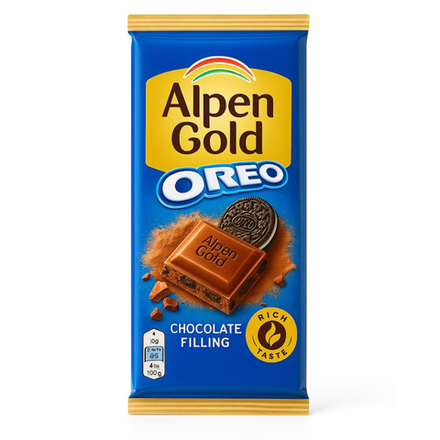 Шоколад Alpen Gold с кусочками печенья 85гр