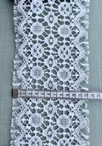 Кружево натуральное однотонное 100% хлопок ш-12см Италия