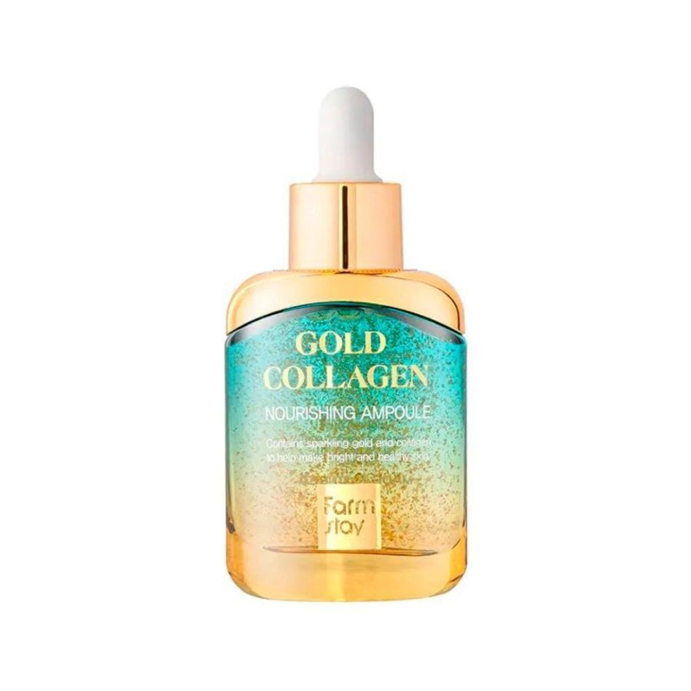 Питательная сыворотка с золотом и коллагеном FarmStay Gold Collagen Nourishing Ampoule Срок январь 2026