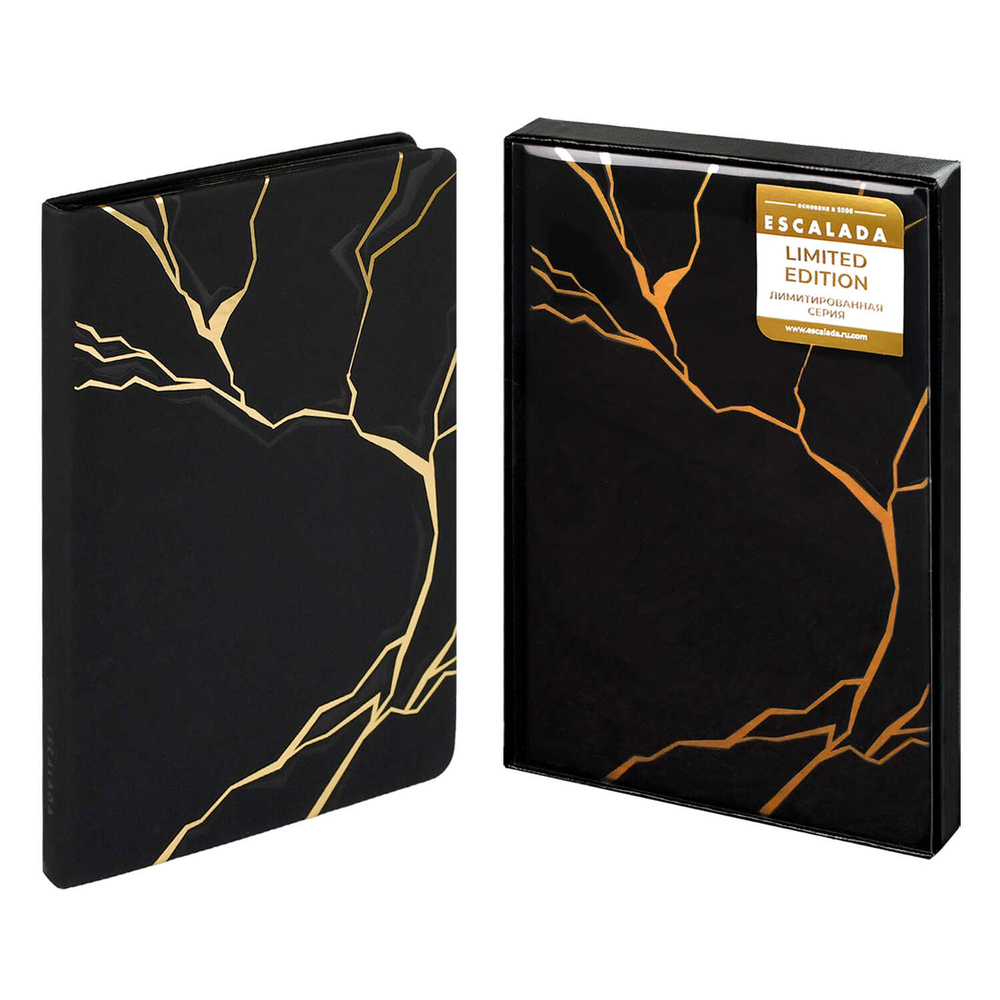 Ежедневник недатированный ESCALADA, формат А5, 120 л., твёрдый переплёт, искусственная кожа "Софт-тач", тиснение 3D-фольгой