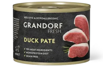 Влажный корм консервы для собак всех пород GRANDORF FRESH Duck pate из утки 0,2 кг 6 шт