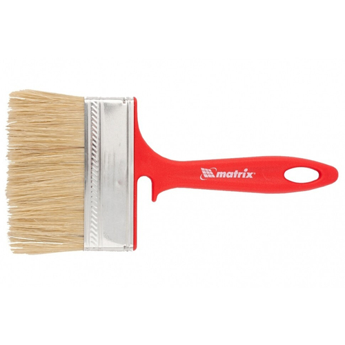 MATRIX Кисть флейцевая "Эмали" Color Line 100x12мм натуральная щетина пластиковая ручка