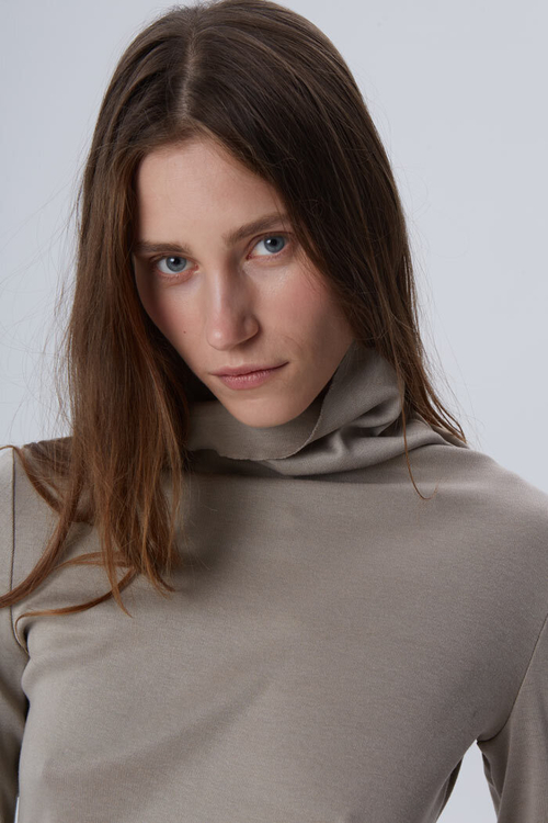 Юбка макси из тонкого трикотажа, молоко