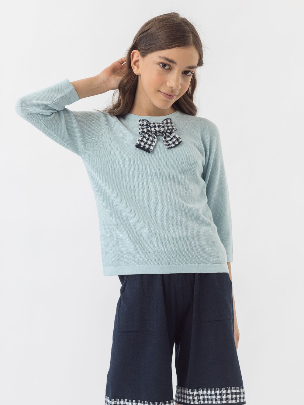 Джемпер голубой для девочки арт. AT824-1