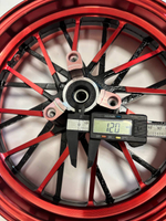 Колесо обод диск 16" красный тюнинг для электровелосипеда