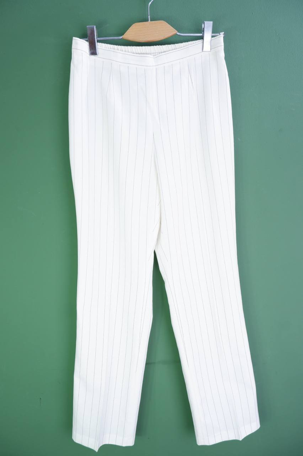 Брюки в широкую полоску, маркировка 40, визуально на 46/48 размер
