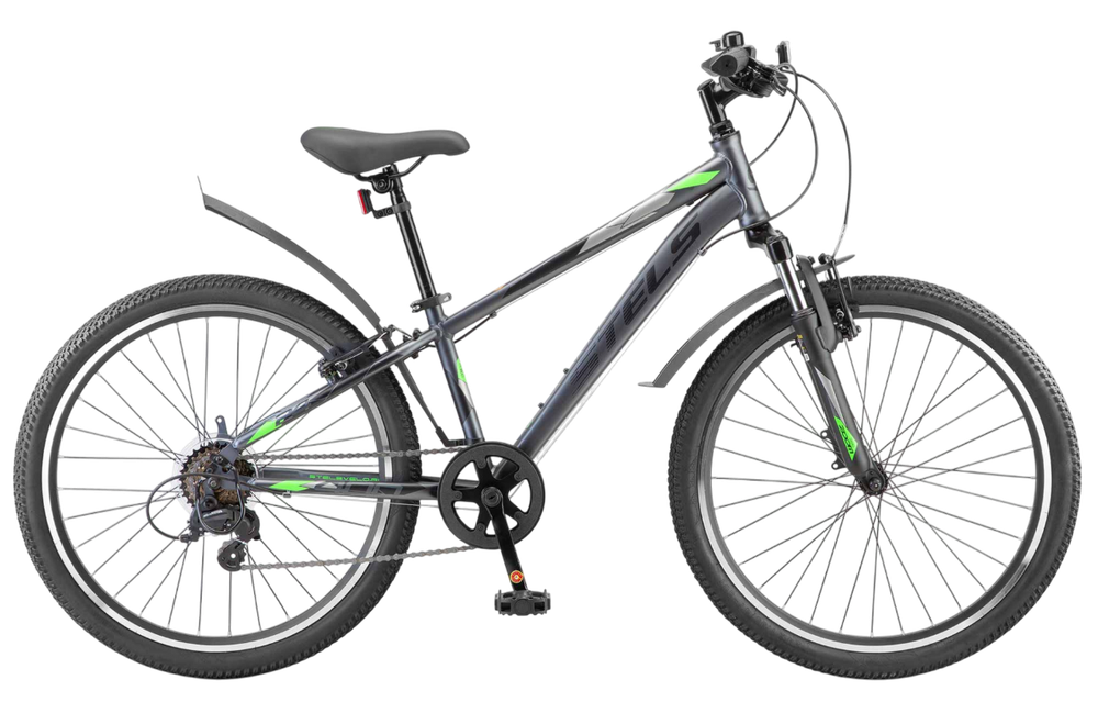 Велосипед 24" Stels TURBO 400 V р.12" Темно-серый/зеленый