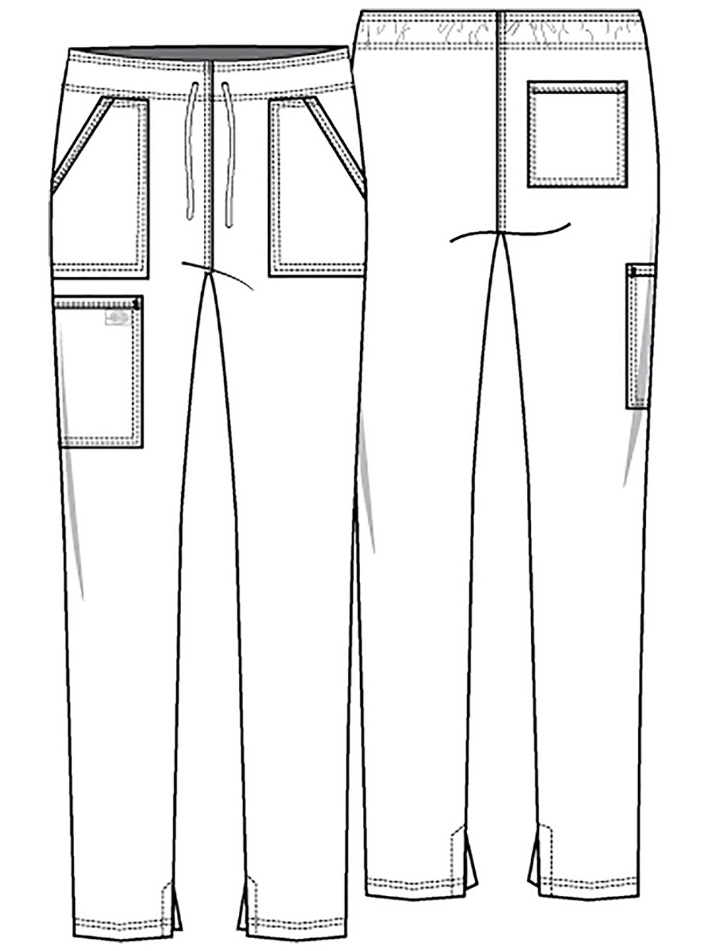 Брюки медицинские женские Dickies DK212 с поясом на завязках, синий, 50