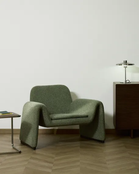 Кресло Melvia из зеленого шенилла