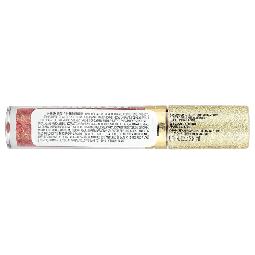 Revlon, Super Lustrous Glumber™, блеск для губ, оттенок 005 глазированного миндаля, 3,8 мл (0,13 жидк. унции)