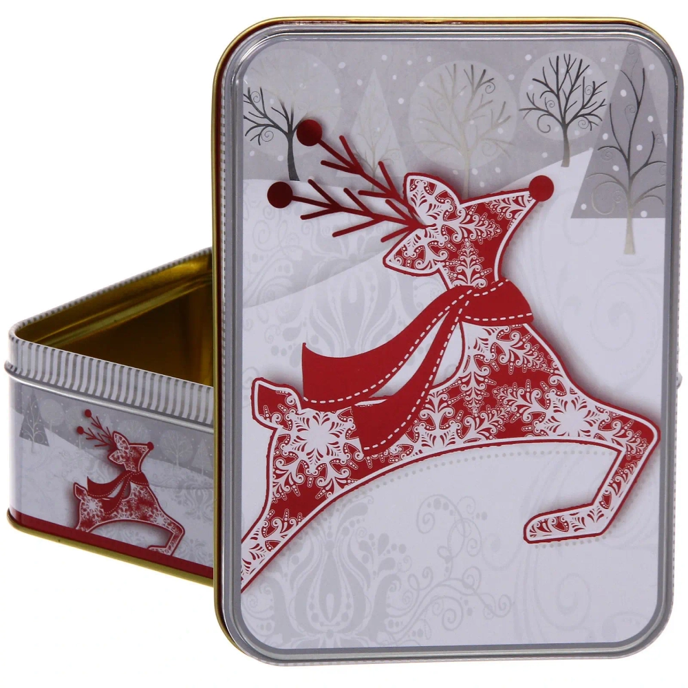 Банка жестяная «Сказочный Олень» 1400мл 18,5*13,2*6,5см