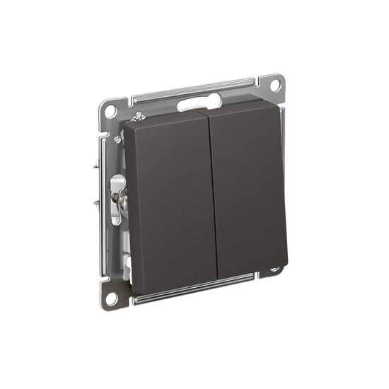 Переключатель 2-кл. AtlasDesign (сх. 6/2) 10AX механизм базальт SE ATN001465