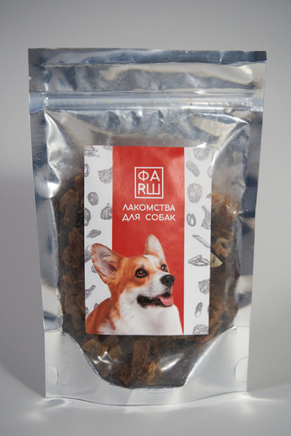 ФАRШ Лакомство для собак Вымя говяжье кусочки, 100 г