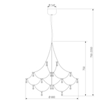 Светодиодная люстра с декором из хрусталя и с пультом дистанционного управления 90400 LED
