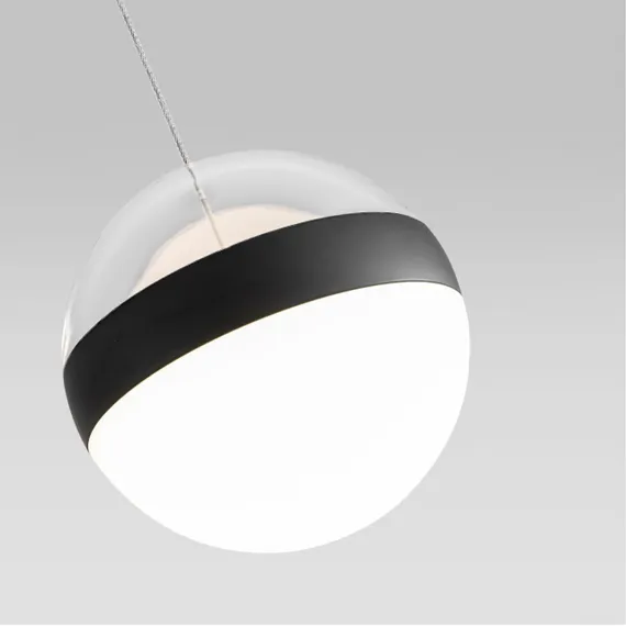 5075/12L L-VISION ODL24 355 черный/прозрачн./молочный/металл/акрил Подвес LED 12W 4000K 600лм RONI