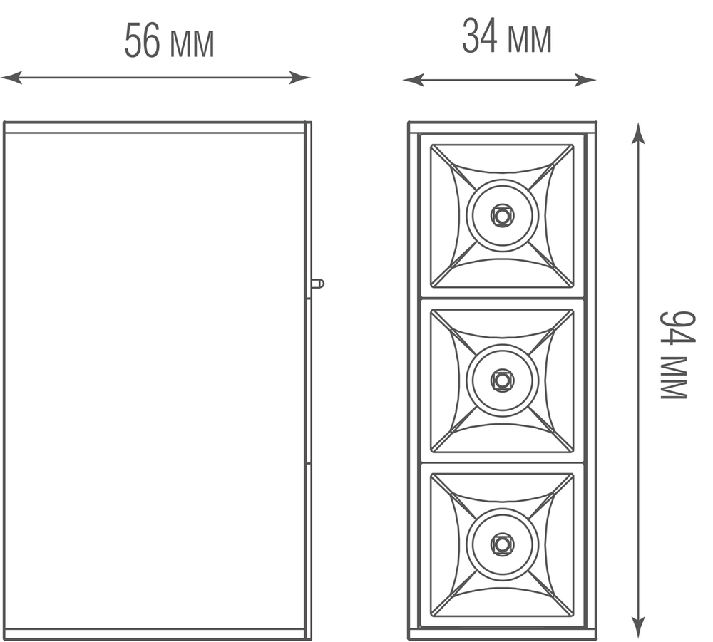 Светодиодный светильник для магнитного шинопровода, 4W, 3000К