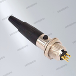 Разъем mini XLR 4 Pin c кнопкой + разъем мама для пайки