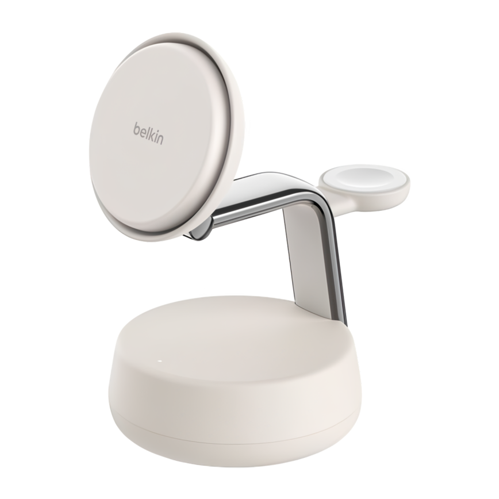 Зарядная станция MagSafe с активным охлаждением Belkin UltraCharge Pro для iPhone, Apple Watch и AirPods (Qi2.2) (WIZ040, EU) Беспроводная зарядка: Qi 25 Вт, Qi 5 Вт, магнитное крепление для быстрой зарядки Apple Watch (Qi 5 Вт). Проводная зарядка: нет. С