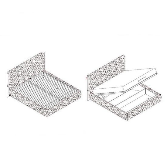 Кровать с подъемным механизмом PETRA, MOD INTERIORS