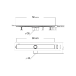 Душевой лоток SAY OPTIMA 601.60.B.M.S.BLOK, 60 см, матовый черный