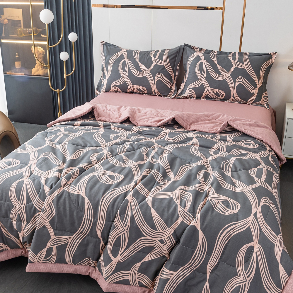 Комплект постельного белья Сатин с Одеялом 100% хлопок OB143