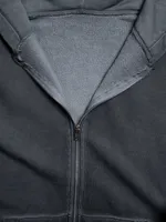 Худи Hardlunch Logo на молнии garment dye темно-серый