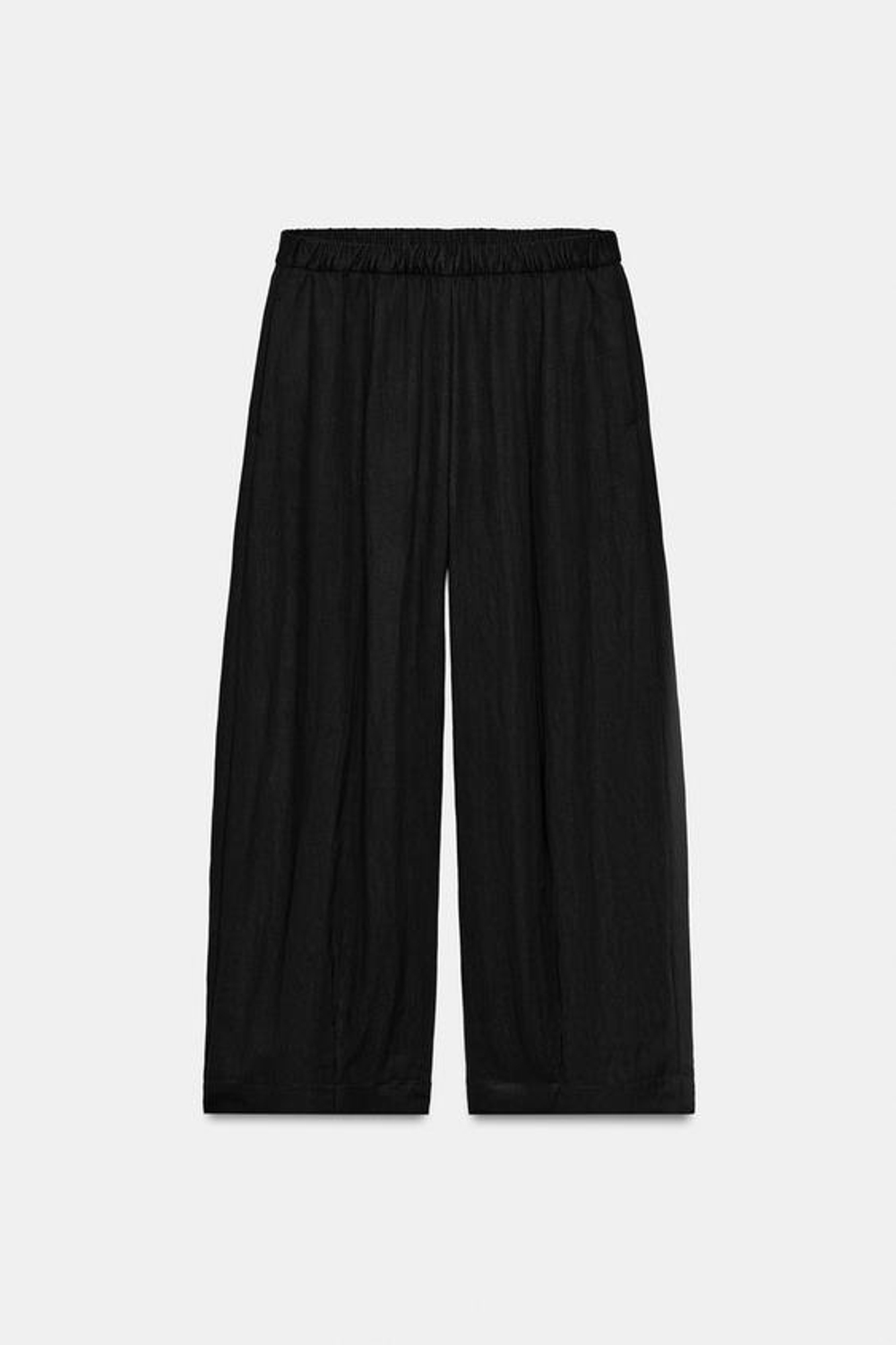 ZARA БРЮКИ BARREL — ZW COLLECTION, ЧЕРНЫЙ