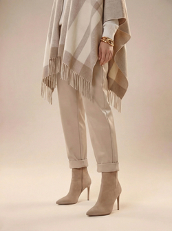 Пончо кашемир бежевое