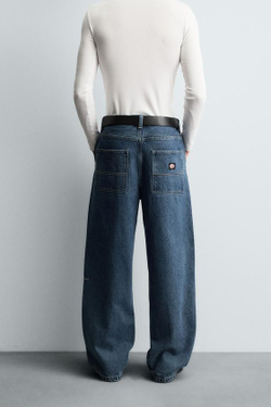 ZARA ДЖИНСЫ-ЧИНОС, СИНИЙ