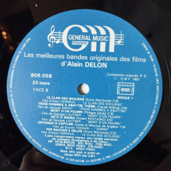 Винтажная виниловая пластинка LP Les Meilleures Bandes Originales Des Films D Alain Delon Ален Делон (France 1983)