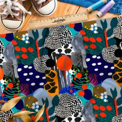 Ткань Барби абстрактные цветы