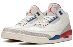 Jordan Air Jordan 3 retro international flight Independence Day burst pattern Independence Day burst pattern non-slip shock absorption mid-top retro basketball shoes men's white gray